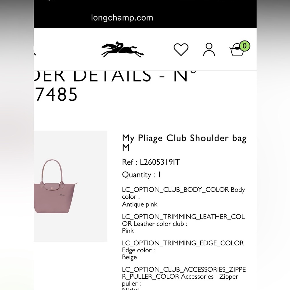 Longchamp Pink Shoulder Bag - Picture 14 of 14